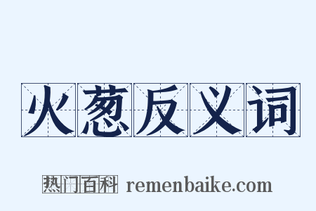 火葱反义词是什么意思的图片